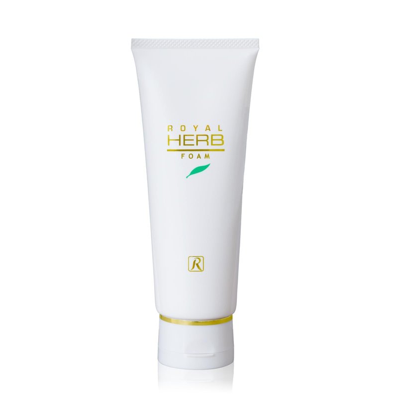 ROYALCOSMETICS ROYAL HERB FOAM Facial Foaming Cleanser Moisturizing with Aloe Vera Leaf Extract, Ginseng Extract and Gold, 4.23 OZ / 120g