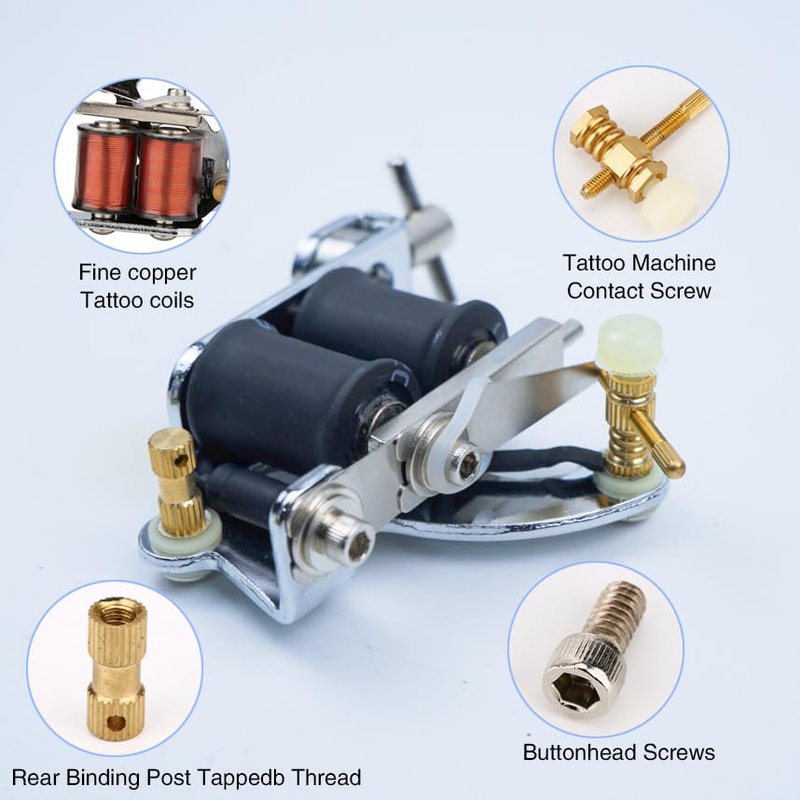Professional Tattoo Kit - 4 Machine Guns, 40 Color Inks & Power Supplies | Complete Set for Beginners
