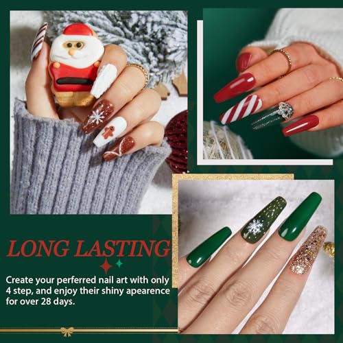 AZUREBEAUTY 42Pcs Dip Powder Nail Kit Starter, 32 Colors Green Nude Brown Blue Christmas Dipping Powder Set with Top/Base Coat & Recycling Tray for French Art Manicure Salon