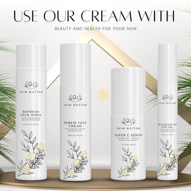 Skin Nation Super Firming Cream, Hydrating Body Lotion with Shea Butter, Glycolic Acid, Aloe Vera, Can Help Smooth Crepey Skin and Support Firmer Neck & D?collet?, 4 oz