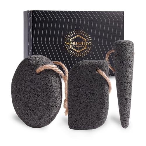 Natural Volcanic Pumice Stone for Feet Pumice Cleaning Stone for Sole of The Foot,Edges of The Foot,Toe Seams Deep Clean,Foot Scrubber for Dead Skin Remover 3 Shapes