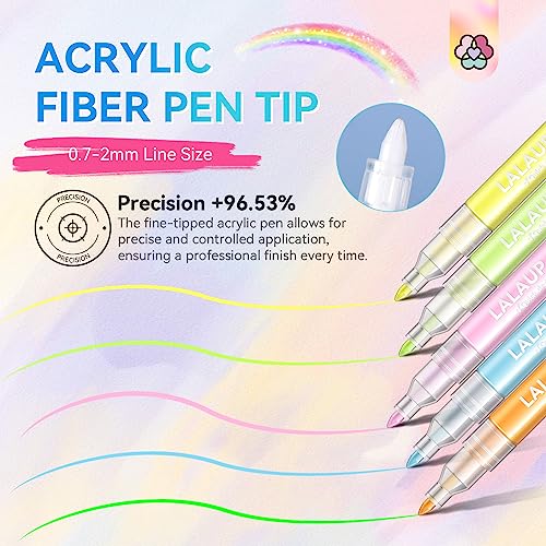 Saviland 12 Colors Nail Art Pens Set - 3D Nail Polish Pens Acrylic Paint Pens Nail Markers for Nail Art Drawing Painting Nail Point Dotting Liner Pen Manicure Tools Nail Design Kit Home Nail Salon DIY