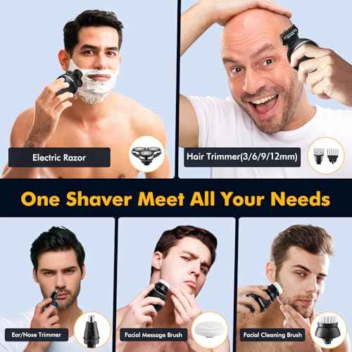 Electric Razor for Men, 2025 Upgrade Electric Shavers for Men, Cordless Rechargeable Shaver for Men, Wet/Dry Mens Shaver Face Shaver, Quick Electric Razor Grooming Kit