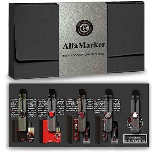 Cologne for Men with Pheromones - 5 Male Oil Perfumes x 2ml -Oil Perfume Set for Man - Great Holiday Gift