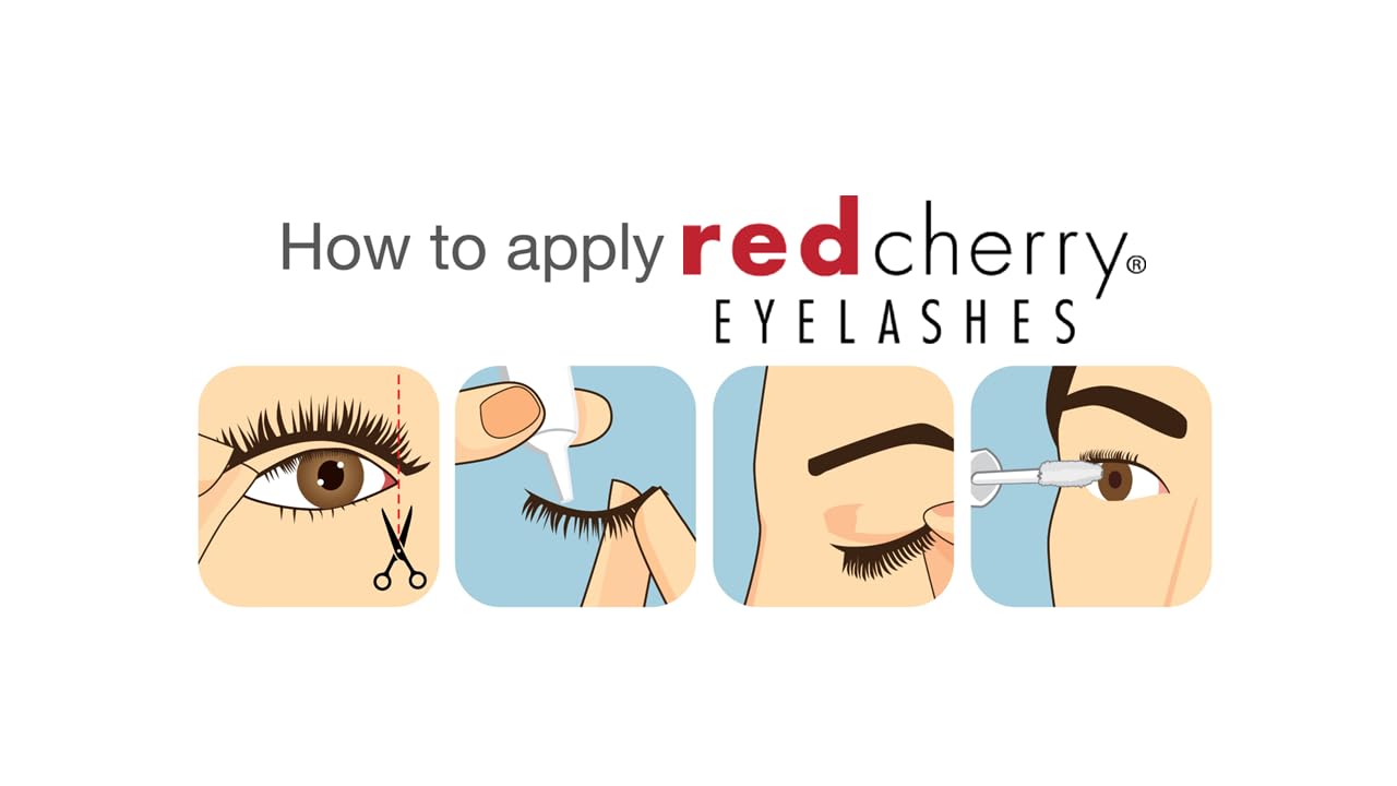 Red Cherry False Eyelashes Nude Onyx (Pack of 3)