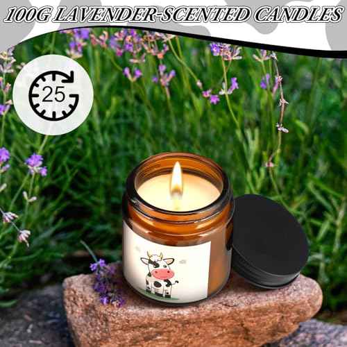 Honeydak Cow Gifts Set for Women Cow Printed Accessories Includes Makeup Bag Gift Box Cute Socks Keychain Mug Scented Candle Stickers for Christmas and Birthday Party Gifts