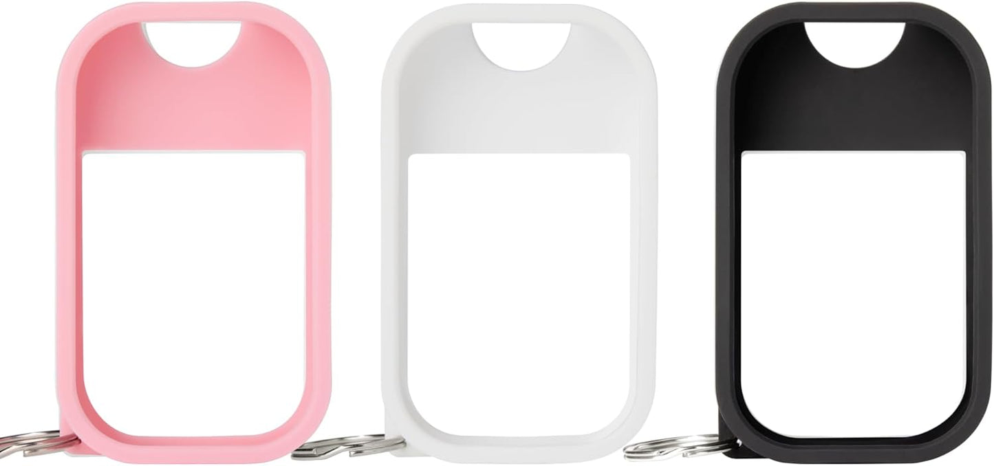 Touchland Hand Sanitizer Mist Case 1FL. OZ., Protective and Stylish Hand Sanitizer Spray Accessory, Silicone Case with Keyring, Icy White