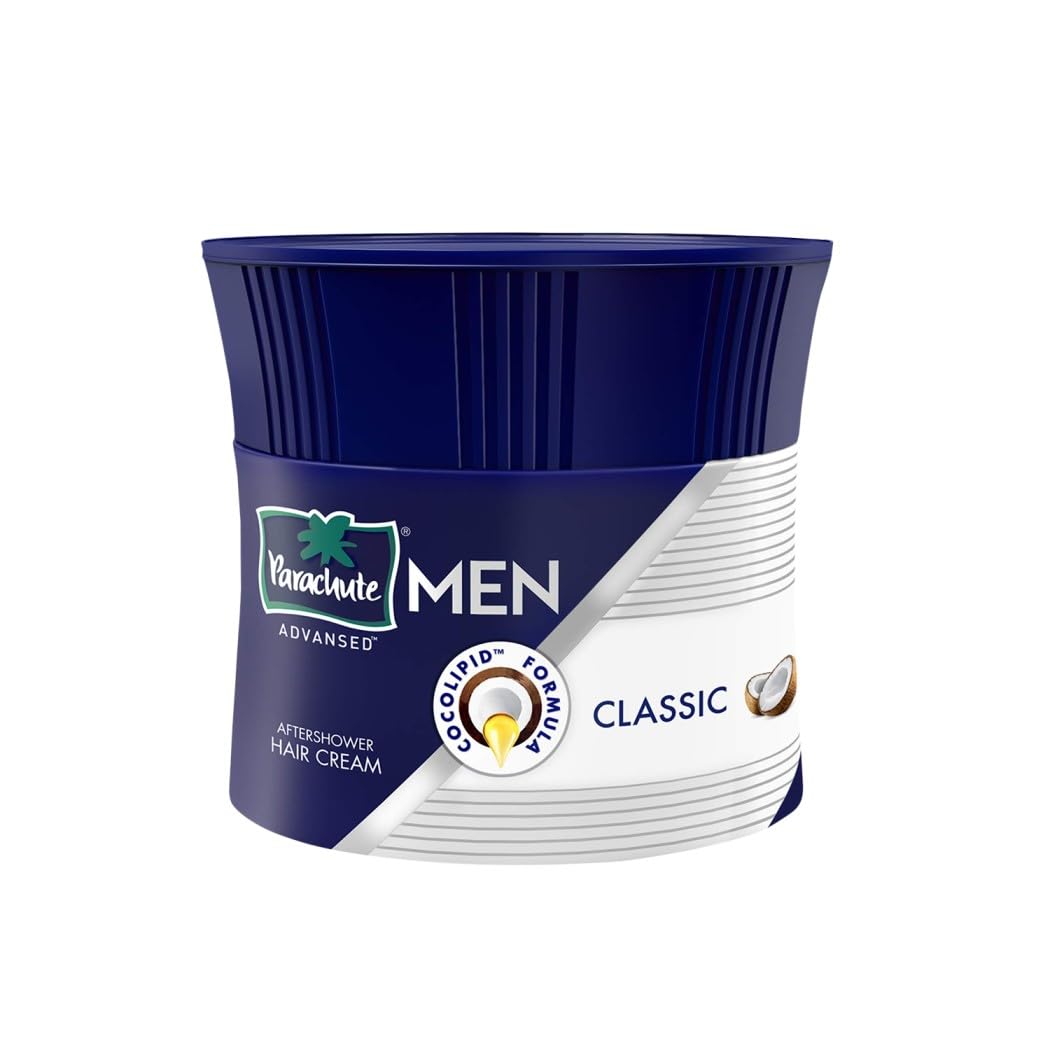 Parachute Advansed Hair Cream For Men |Hair Cream After Shower |Goodness of Coconut| Moisturizes & Strengthens Hair| For Soft, Smooth Hair| Non Sticky | 3.3 Fl.oz.