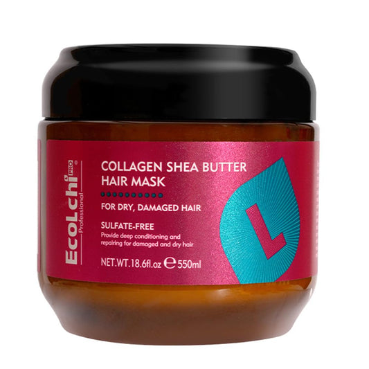 Melous Ecolchi Collagen Hair Mask, Deep Repair Conditioning Hair Treatment Argan Oil Keratin Hair Essence Mask for Dry, Damaged, & Frizzy Hair 500ml 16.9 fl oz