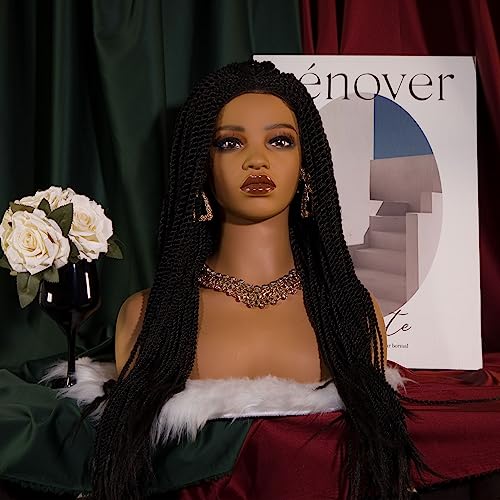 Realistic Female Mannequin Head with Shoulders Manikin Wig Head Stands for Wigs,Makeup,Jewerly,Beauty Accessories Displaying DX 410