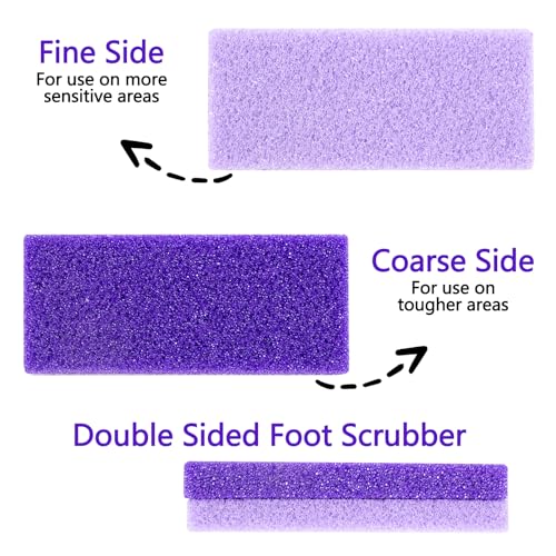 Pumice Stone for Feet 3 Pack ? Double Sided Foot Scrubber for Shower & Foot Bath, Foot Scrubber Dead Skin Remover