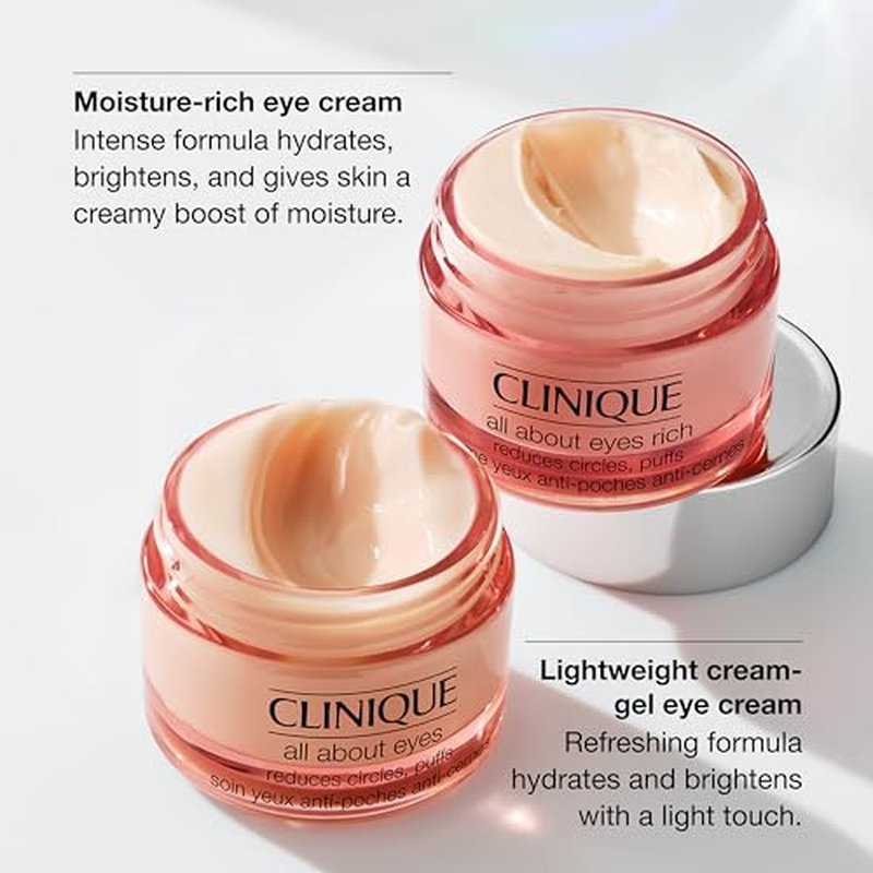 Clinique All About Eyes Rich Eye Cream For Dark Circles With Hyaluronic Acid | Hydrating, Brightening + Depuffing