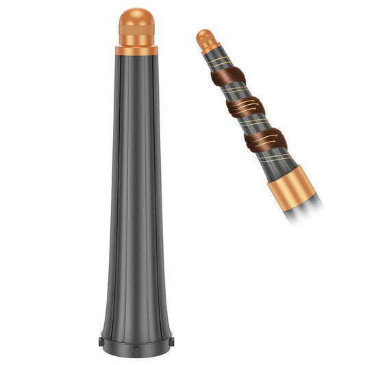 0.78in-1.4in Conical Long Barrels Attachment for Dyson Airwrap HS01 HS05 Accessories, 20MM-36MM 2 in 1 Auto-Wrap Curling Iron Curlers for Professional Barrels Curl and Wave Curl Hair, Gold