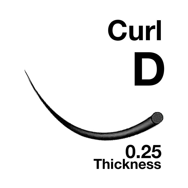 EMILYSTORES Eyelash Extensions 0.25mm Thickness D Curl Natural-Looking Individual Volume Eyelashes For Lash Extensions (11MM)