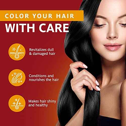 Surya Brasil - Henna Cream for Gray Coverage, Semi Permanent Natural Henna Deep Conditioning Hair Color Treatment, Black, 2.37 oz / 70 ml