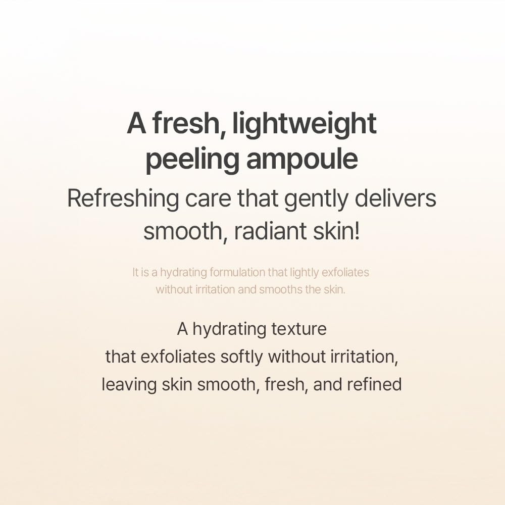 mixsoon White Rice Peeling Ampoule - White rice exfoliant, Gentle Exfoliating Serum for Smooth, Radiant Skin, Dead Skin Cells Remover 100ml / 3.38 fl.oz. Korean Glass Skin Care