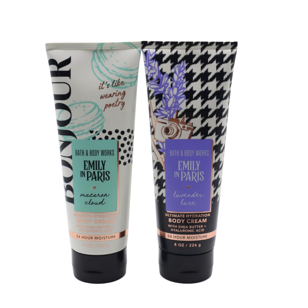 Emily in Paris Macaron Cloud & Lavender Luxe Body Cream Gift Set | 2-Piece 8 oz Holiday Collection