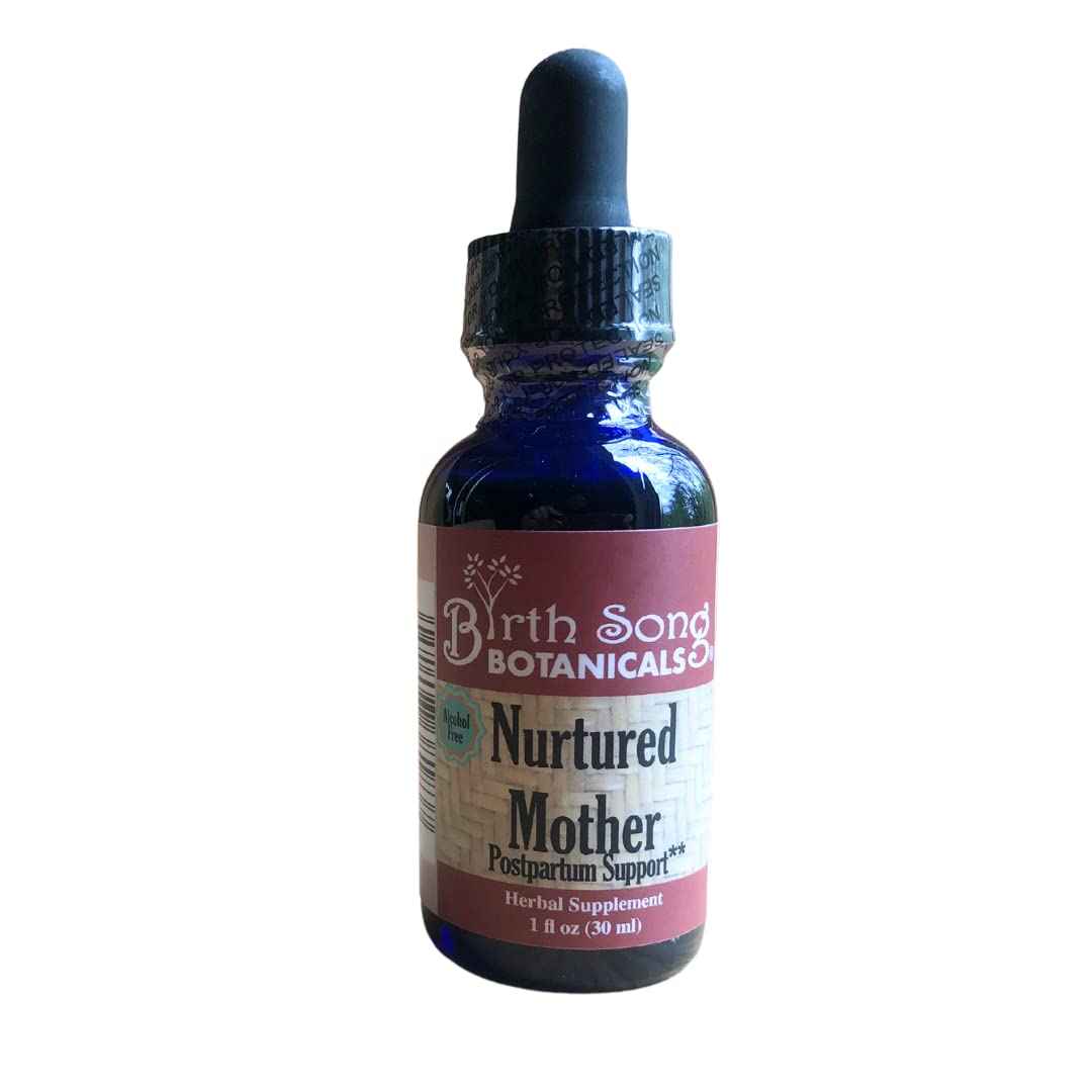 Birth Song Botanicals Nurtured Mother Postpartum Essentials and Support Supplement, Herbal Afterbirth Tincture for New Moms After Labor and Delivery, Natural Postpartum Care, 1oz Bottle