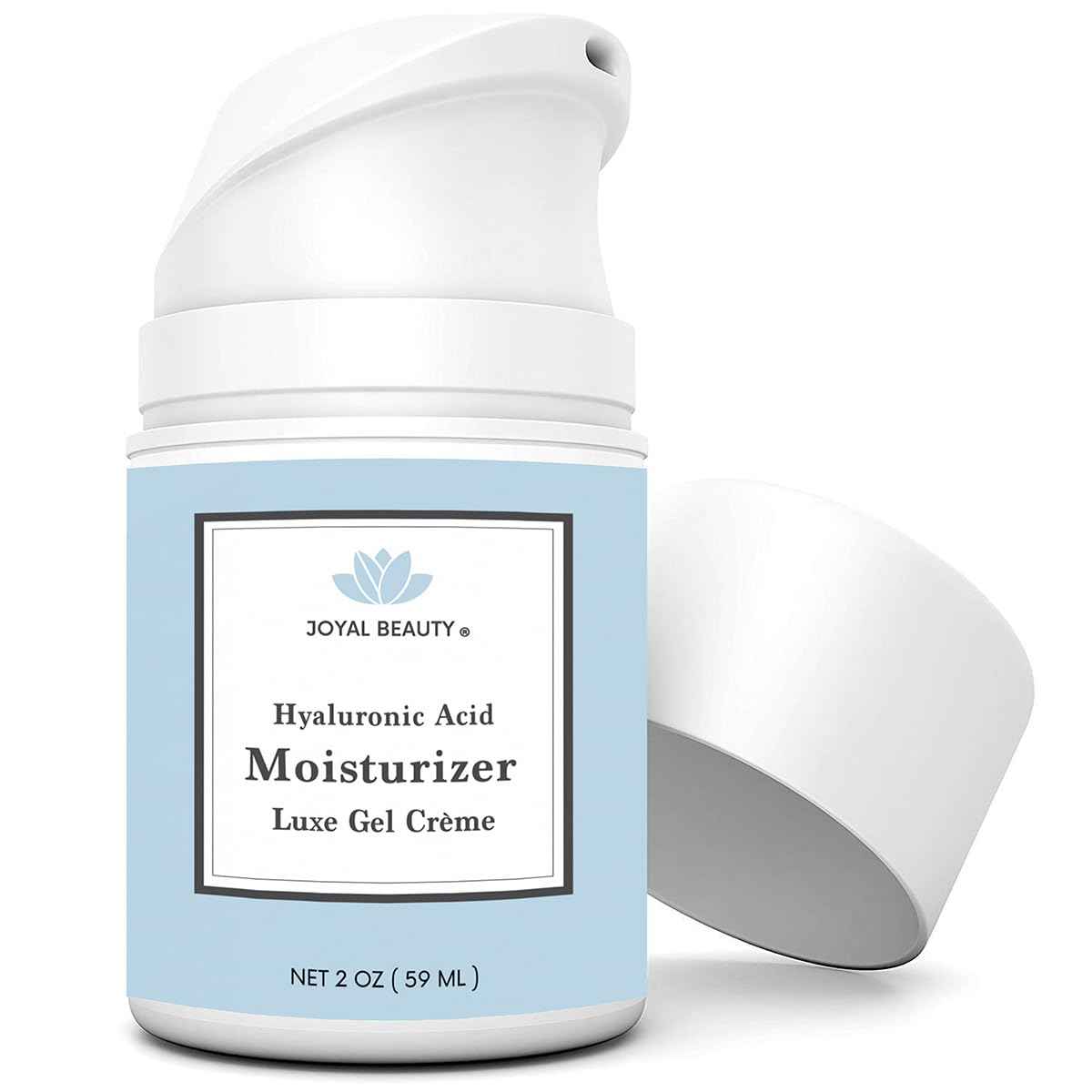 JOYAL BEAUTY Hyaluronic Acid Moisturizer Gel Cream. All-In-One Anti-Aging Face Eye Cream Infused with Peptides, Vitamins B C E Tightens and lifts sagging skin on face, eyes, and neck.