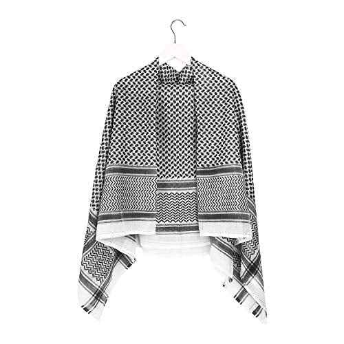 TINAYAUE Men Arabic Shemagh Kaffiyeh Headscarf Turban Bandana Soft Muslim Hijab Headband Shawl Classic Arafat Headwrap