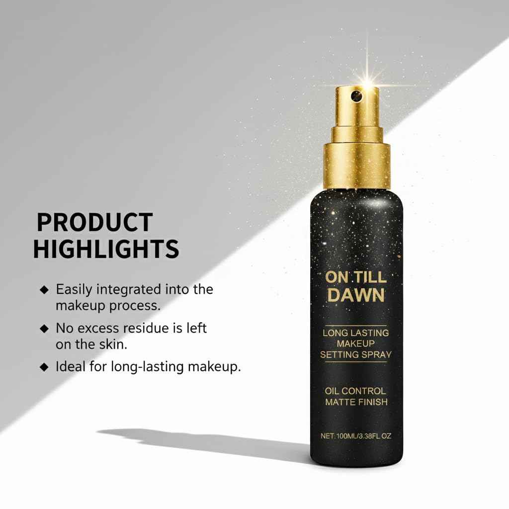 Make Up Setting Spray, Matte Finish Setting Spray for Makeup, Long Lasting, Natural Finish, Smudge Proof, Hydrating Face Mist for All Day Wear (100ML)