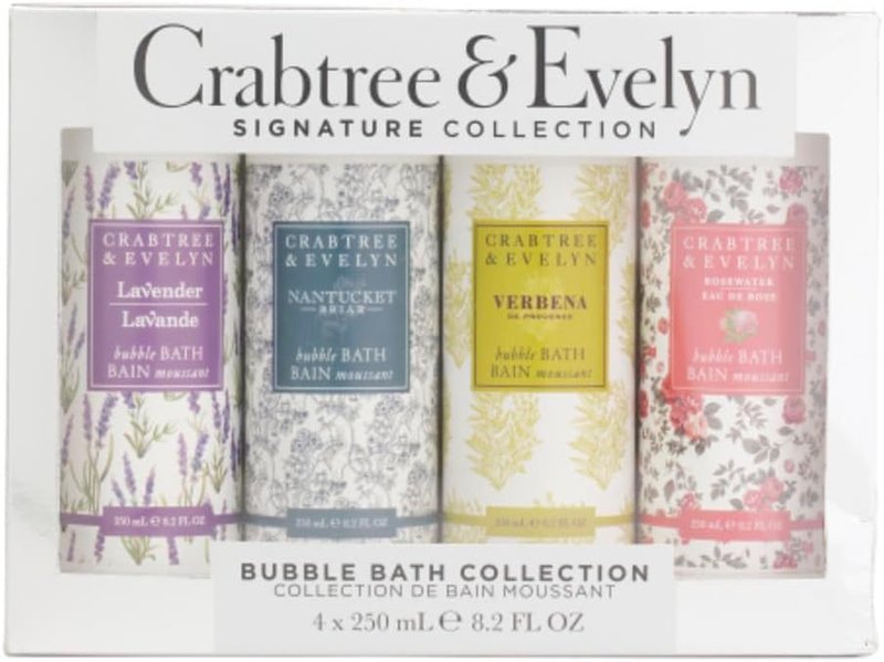 Crabtree & Evelyn Bubble Bath Set - Luxurious Relaxation Gift | 3 Soothing Scents