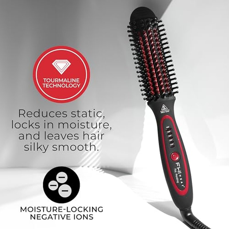 FHI Heat Stylus Thermal Styling Brush ? Multi-Functional Thermal Brush for Smoothing, Volumizing, Curling, Flipping ? Thermal Round Brush w/Tourmaline Ceramic for Frizz-Free, Smooth Hair