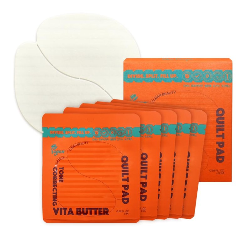 miss dragon Vita Butter Glow & Hydrate Toner Pads (5 Travel Pads) – Vegan Korean Skincare Daily Toner Pads with Vitamin C, Niacinamide for Hydration, Brightness & Tone Support