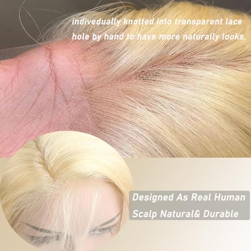 613 Blonde 5x5 Closure 150% Density Body Wave Hd Lace Closure 10a Brazilian Virgin Human Hair Pre Plucked with Baby Hair Natural Hairline Bleached Knots 18 Inch
