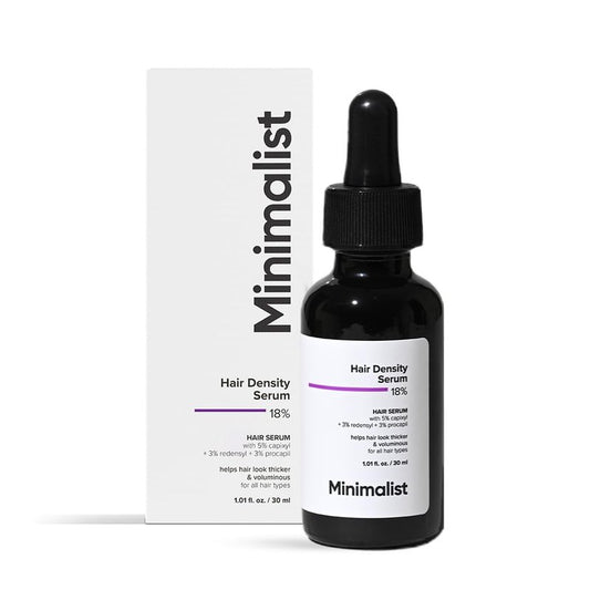 Minimalist Hair Density Serum 18% | Hair Growth Serum With Procapil, Capixyl, Redensyl, Anagain & Baicapil For Hair Fall Control | Women & Men | 30 ml