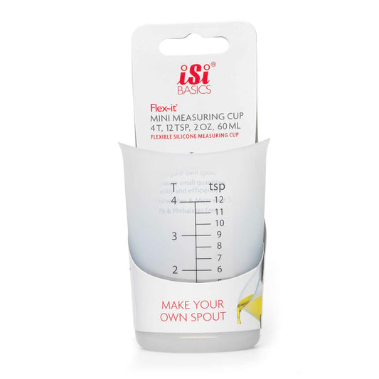 iSi North America Mini Measuring Cup Flexible Silicone, 2-Ounce, Clear