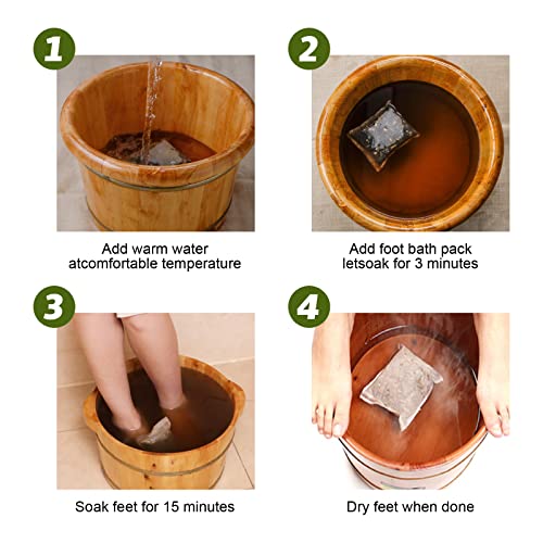 20PCS Lymphatic Drainage Ginger Foot Soak, Foot Care Spa Relaxation for Muscles, Natural Mugwort Herb Foot Soak, Leg Slimming Foot Bath Bag 1