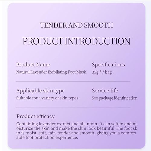 Foot Peel Mask 6 Pack,Foot Spa Foot Care For Women Peel Mask With Lavender For Men And Women Feet Peeling Mask Exfoliating, Callused Foot Mask Peel,Foot Mask For Dry Dead Skin,Remove Dead Skin