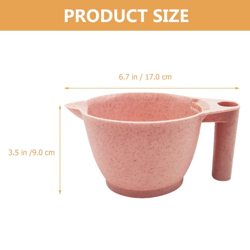 minkissy Hair Dye Mixing Bowls Set with Ergonomic Handles Portable Color Mixing Bowls for Hair Salon and Home Use Durable Pp Material 6.69X3.54X6.29 Inch 4-Pack