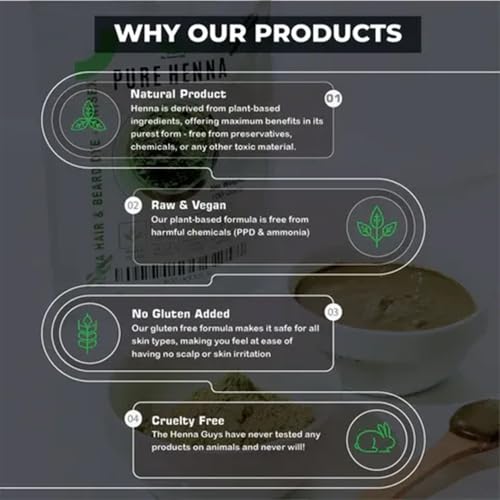 400 Grams - 100% Pure Henna Powder For Hair Dye - Red Henna Hair Color, Best Red Henna For Hair - The Henna Guys