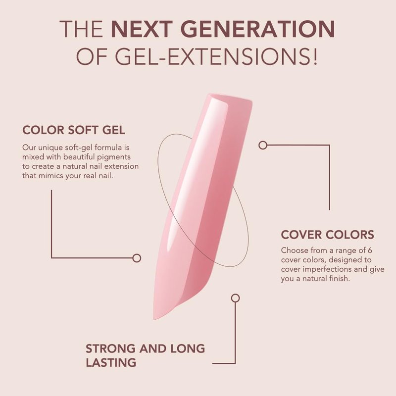 Cover Gelly Tip Case - Soft Gel Nail Extensions for Short Almond Nails | Kiara Sky