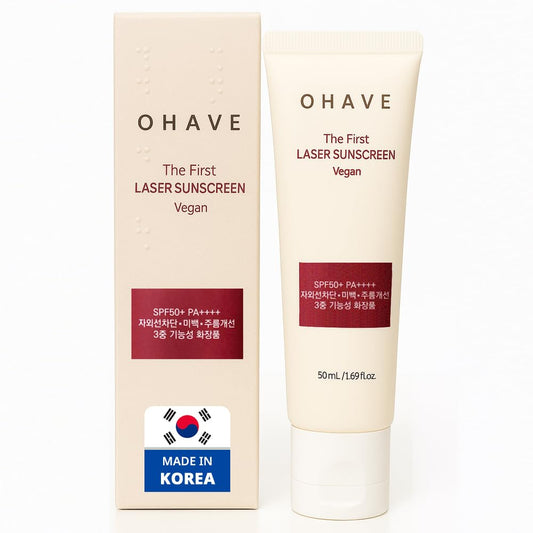 OHAVE Sunscreen SPF 50+ PA++++ Broad Spectrum Sunblock | Lightweight, Non-Greasy & Water-Resistant | Moisturizing UV Protection for Face & Body | UVA/UVB Defense | For Sensitive & All Skin Types