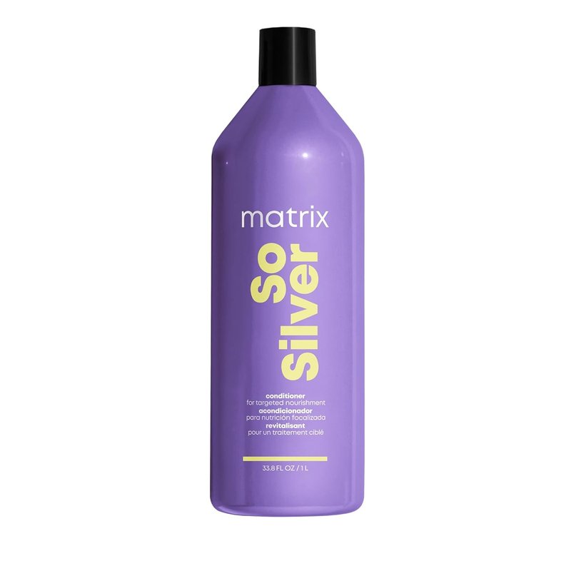 Matrix So Silver Deep Conditioning Conditioner - Revitalize Dull Blonde & Silver Hair | Vegan Formula for Dry, Damaged Hair