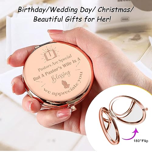 Pastor Wife Appreciation Gifts, Pastor's Wife Gifts, Religious Gift for Minister's Wife, Thank You Gift for Pastor Wife, Thanksgiving for Pastors Wife Makeup Compact Mirror
