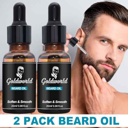 Beard Kit,Beard Grooming Kit w/Beard Wash/Shampoo,2 Packs Beard Oil,Beard Balm,Beard Wash,Brush,Comb,Scissor,Storage Bag,E-Book,Beard Care&Trimming Kit