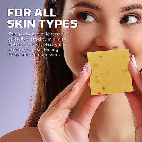 Moisturizing Cold Process Artisan Natural Bar Soap Gift Set for Women - 4pk Honey & Him Scent: Cherry Almond, Oatmeal Milk Honey, Oakmoss Lavender, & Mechanics Soap