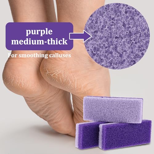 6pcs Foot Stone Pumice,Heel Scrubber,Foot Pumice Stone for Feet Skin Callus Remover and Scrubber£¨Purple£©