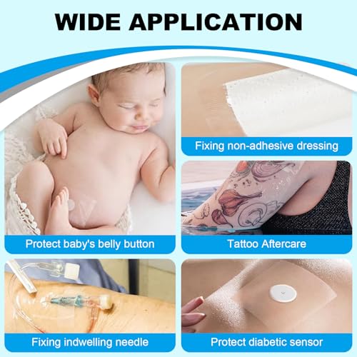 Tattoo Aftercare Bandage Autdor 2 Rolls 6"x 2 Yard Second Skin Tattoo Cover Up Patch Waterproof Tattoo Bandages Breathable Tattoo Cover Up Tape Transparent Tattoo Wrap for Tattoo Cover Protection Film