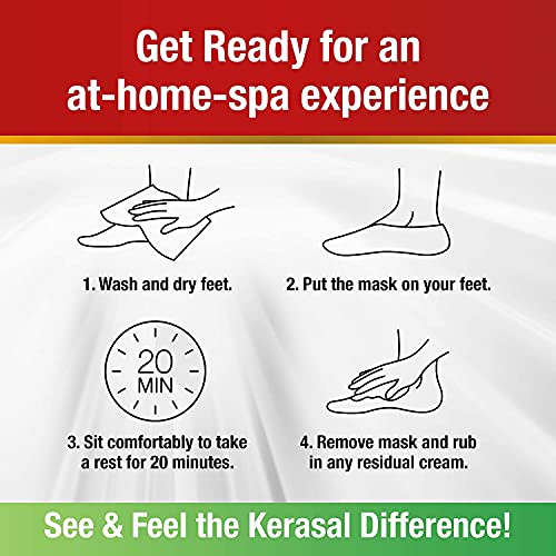 Kerasal Intensive Repair Foot Mask Foot Mask for Cracked Heels and Dry Feet, Single ( Pair), 1 Count