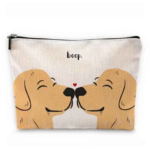 Sufamb Cute Makeup Bag,Love Gifts for Her,Gifts for Girlfriend Wife,I Love You Gifts for Her,Valentines Gifts,Cute Gifts for Women,Golden Retriever Gifts Small Cosmetic Makeup Bag for Purse