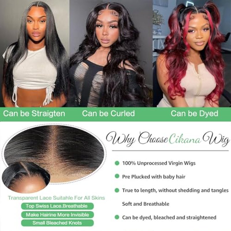 13x6 Lace Front Wigs Human Hair 26 Inch Body Wave 180% Density Pre Plucked 13x6 HD Lace Frontal Wigs Human Hair Body Wave Glueless Lace Front Wigs for Women Natural Color