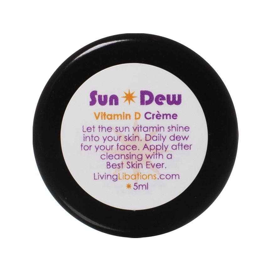 LIVING LIBATIONS - Organic Sun Dew Transdermal Vitamin D Crème | Natural, Wildcrafted, Vegan Clean Beauty (0.17 oz | 5 ml)