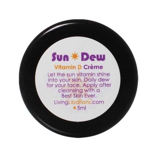 LIVING LIBATIONS - Organic Sun Dew Transdermal Vitamin D Crème | Natural, Wildcrafted, Vegan Clean Beauty (0.17 oz | 5 ml)