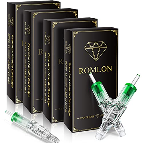 Tattoo Cartridge Needles - 80Pcs Disposable Mixed Sterilized Tattoo Needles Single Stack Magnum 1205M1 1207M1 1209M1 1211M1 Size for Tattoo Machine Tattoo Kit Tattoo Supplies