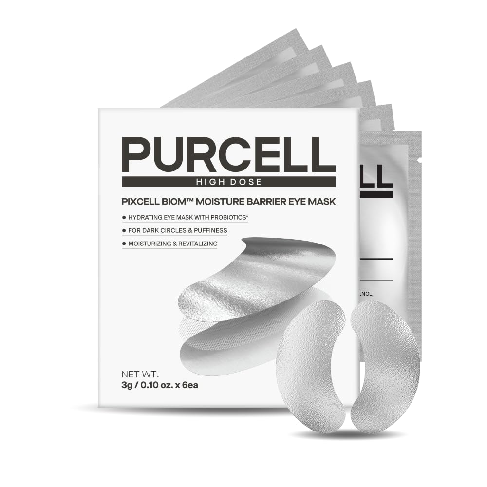 Pixcell Biom Moisture Barrier Eye Mask - Hydrating Under Eye Patches for Soothing & Firming | 6 Pairs, 0.10 oz Each